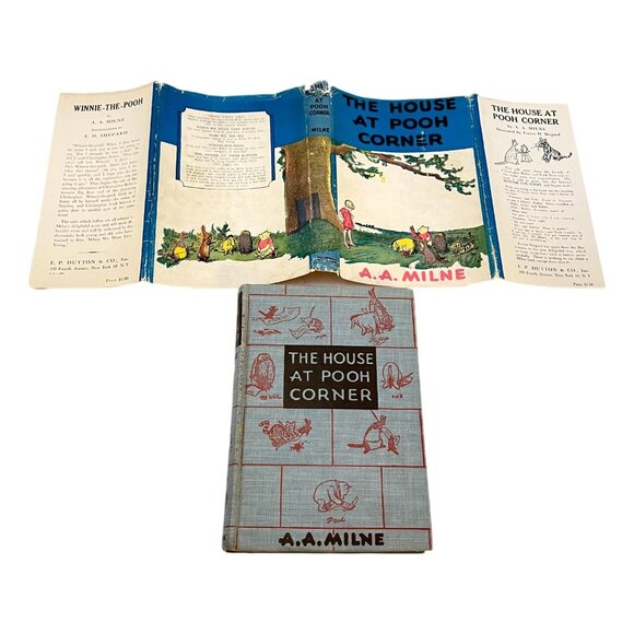 Milne The House At Pooh Corner Book Dutton Winnie-the-Pooh HC DJ 1945 Vintage - Picture 9 of 11
